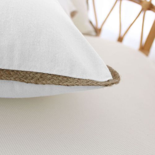 Coussin Déco "natura" 40x40cm Blanc