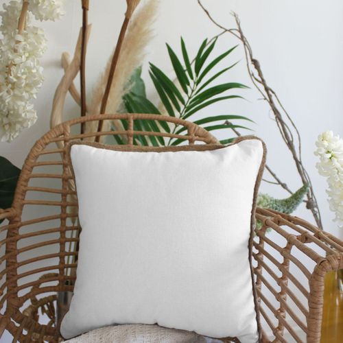 Coussin Déco "natura" 40x40cm Blanc