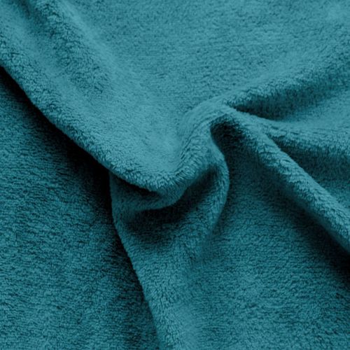 Plaid Polaire XL Uni "coral Fleece" 180x220cm  Bleu Canard