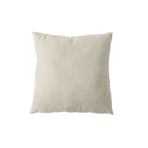 Coussin Dehoussable En Velours - 40x40 Cm - Ecru