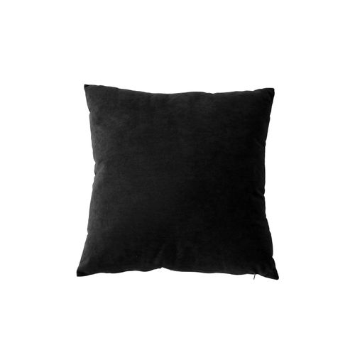 Coussin Dehoussable En Velours - 40x40 Cm - Noir