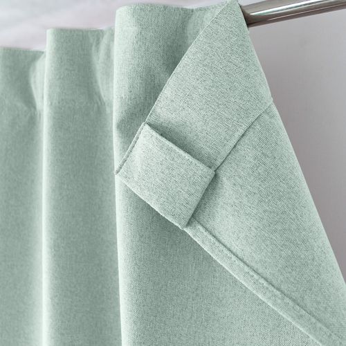 Rideau Occultant Aspect Chambray - 140x240 Cm - Céladon