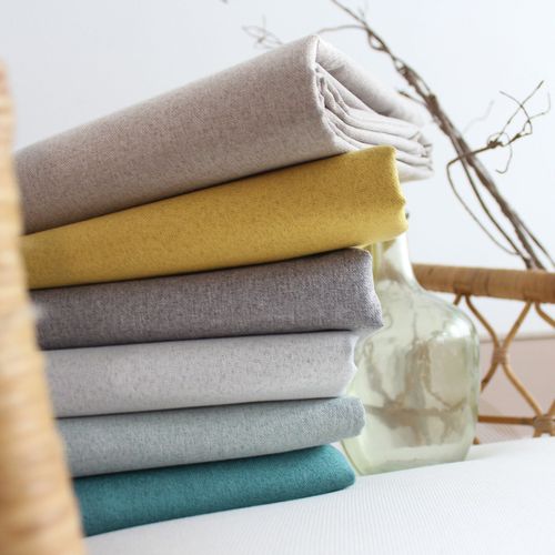 Rideau Occultant Aspect Chambray - 140x240 Cm - Jaune Moutarde