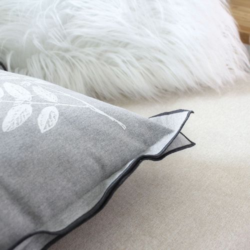 Coussin Déco "epicéa" 40x40cm Gris Clair