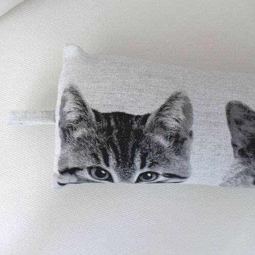 Boudin De Porte Aspect Chambray - 90x150 Cm - Noir