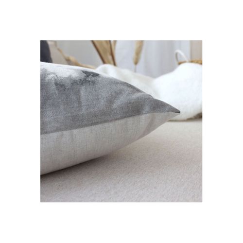 Coussin Déhoussable En Coton Recyclé - 30x50 Cm - Noir