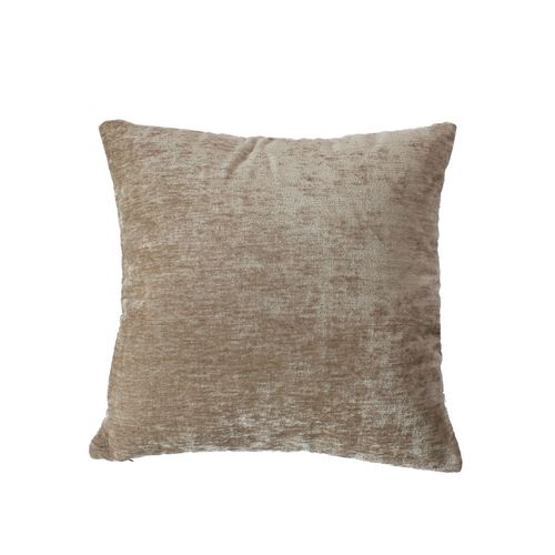 Coussin Déhoussable En Velours - 40x40 Cm - Naturel