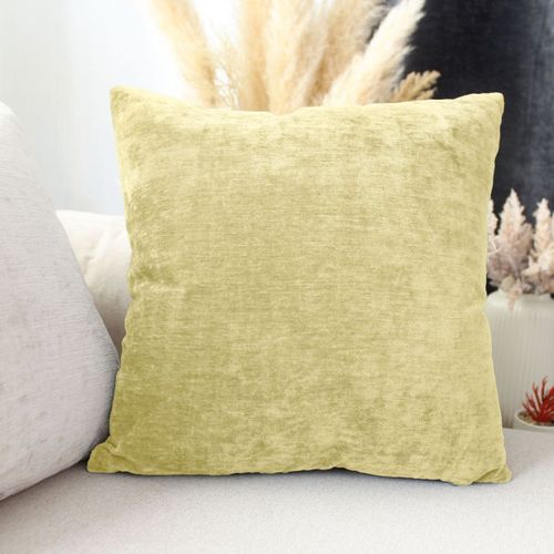 Coussin Déhoussable En Velours - 40x40 Cm - Vert