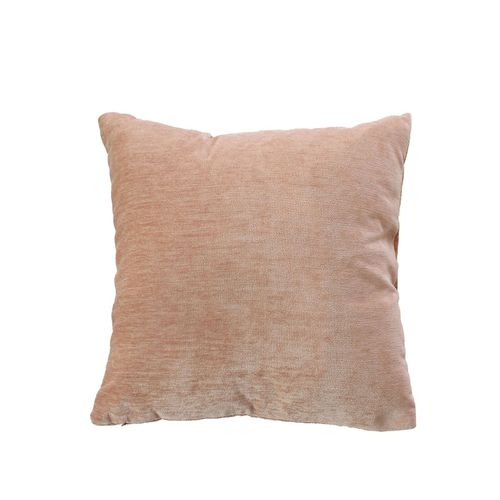 Coussin Déhoussable En Velours - 40x40 Cm - Pêche