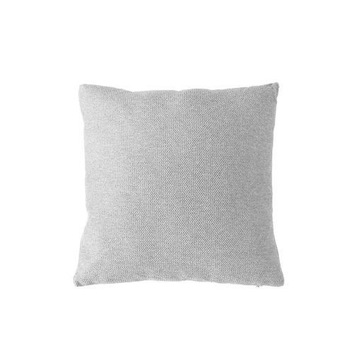 Coussin Déhoussable En Velours Chenillé - 40x40 Cm - Gris Clair