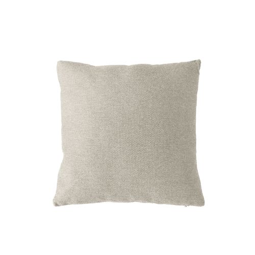 Coussin Déhoussable En Velours Chenillé - 40x40 Cm - Naturel