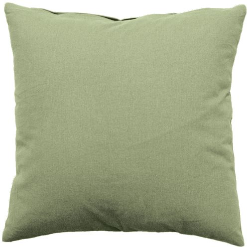 Coussin Déhoussable Uni En Coton - 40x40 Cm - Vert Olive