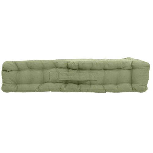 Coussin De Sol Uni En Pur Coton - 50x50x10 Cm - Vert Olive