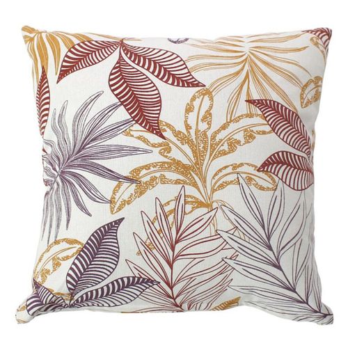 Coussin Déco à Motifs "hévéa" 40x40cm Multicolore