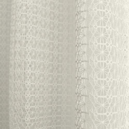 Voilage Élégant Floral - 140x240 Cm - Ecru