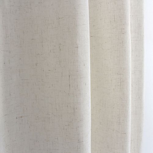 Rideau à Oeillets Naturel - Effet Lin - 140x240 Cm - Ecru