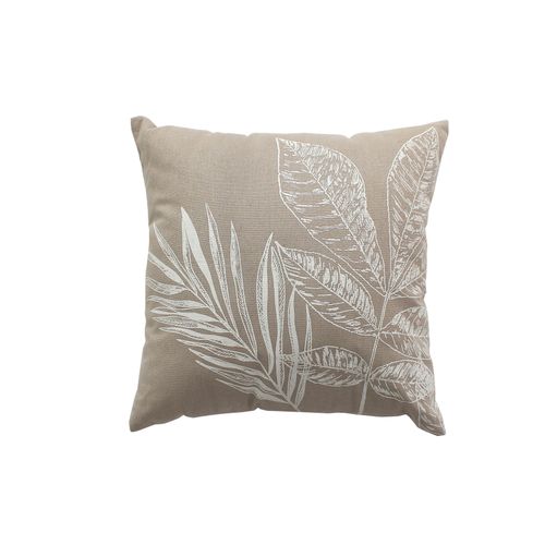 Coussin Carré Motif Nature Épuré - 40x40 Cm - Naturel