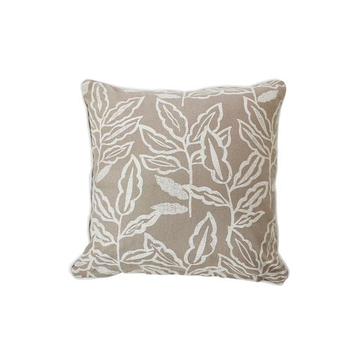 Coussin Déhoussable En Coton Recyclé Chambray - 40x40 Cm - Naturel