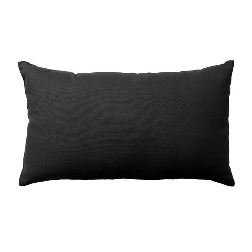 Coussin Non Déhoussable En Coton Uni - 30x50 Cm - Gris Anthracite