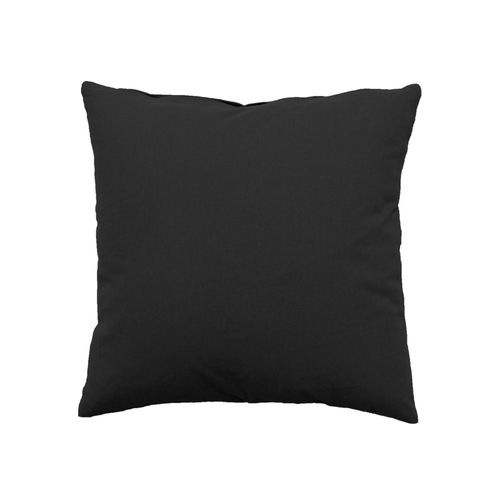 Coussin Déhoussable Uni En Coton - 40x40 Cm - Gris Anthracite