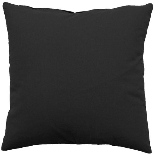 Coussin Déhoussable Uni En Coton - 60x60 Cm - Gris Anthracite