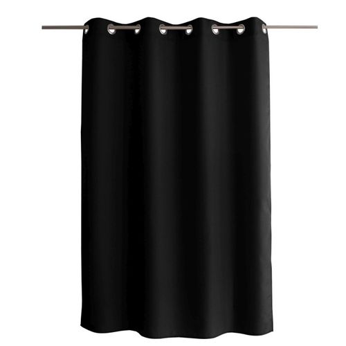 Rideau à Oeillets Uni "basic" 140x180cm Noir