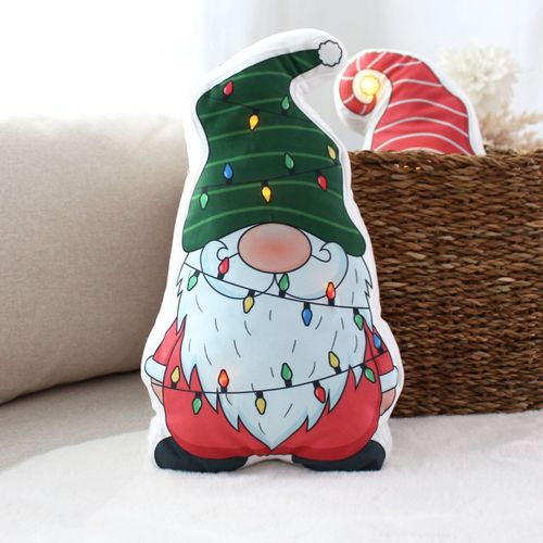 Coussin Déco De Noël 3d LED "gnoma" 40cm Multicolore