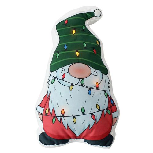 Coussin Déco De Noël 3d LED "gnoma" 40cm Multicolore