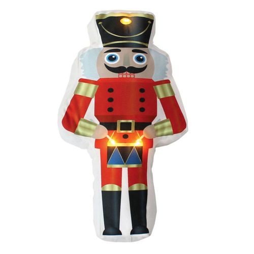 Coussin Déco De Noël 3d LED "casse-noisette" 40cm Multicolore