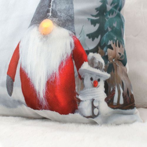Coussin Déco De Noël LED "gnome" 40x40cm Multicolore