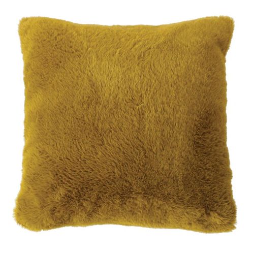 Coussin Déco Imitation Fourrure "rabbit Pop" 40x40cm Bronze