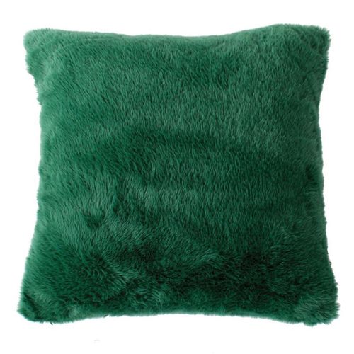 Coussin Déco Imitation Fourrure "rabbit Pop" 40x40cm Vert