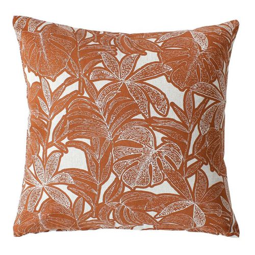 Coussin Déco Imprimé "casamance" 40x40cm Cuivre