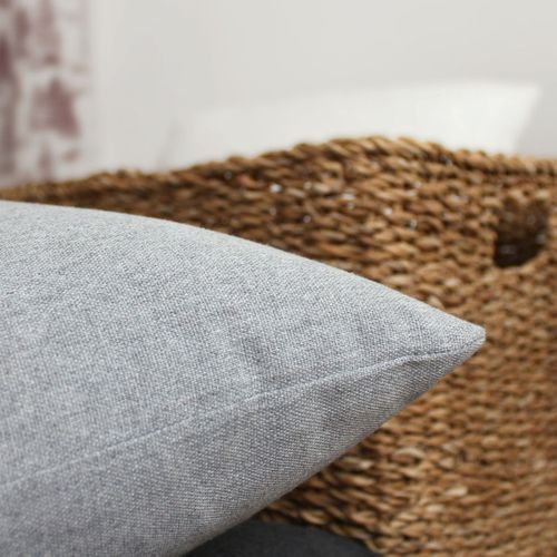 Coussin Déco Uni "dune" 40x40cm Gris Clair