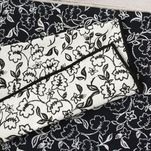 Lot De 4 Serviettes De Table Motif Fleuri - 40x40 Cm - Ecru