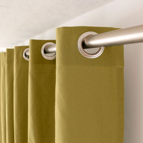 Rideau Coloré En Pur Coton 8 Oeillets - 135x240 Cm - Bronze