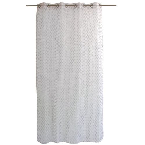Voilage Plumetis En Organza Avec Oeillets - 140x240 Cm - Vieux Rose