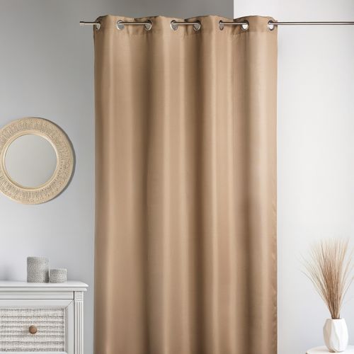 Rideau D'ameublement En Bachette Unie - 140x250 Cm - Taupe