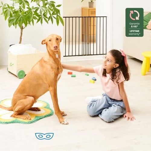 Barriere De Sécurité Enfant Safeetprotect XL - Extensible (60 à 106.5 Cm) - Ouvertures Extra Large -