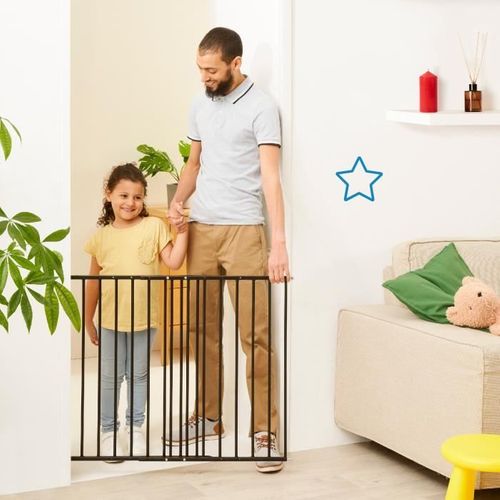 Barriere De Sécurité Enfant Safeetprotect XL - Extensible (60 à 106.5 Cm) - Ouvertures Extra Large -