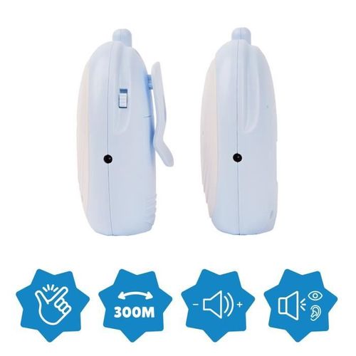Babyphone Audio - Simple D'utilisation - Portée 300m - Babyphone Compact - Alarme Sonore Et Visuelle