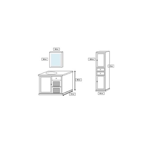 Meuble De Salle De Bain Simple Vasque Chêne Blanchi Et Pierre L90 - Vérone