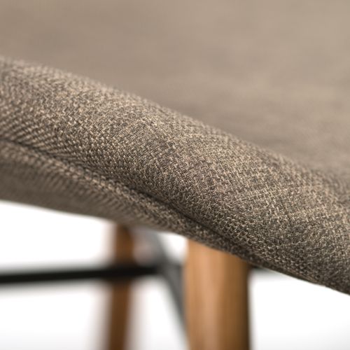 Table Ronde Extensible Pieds Tournés D115 + 4 Chaises Tissu - Victoria