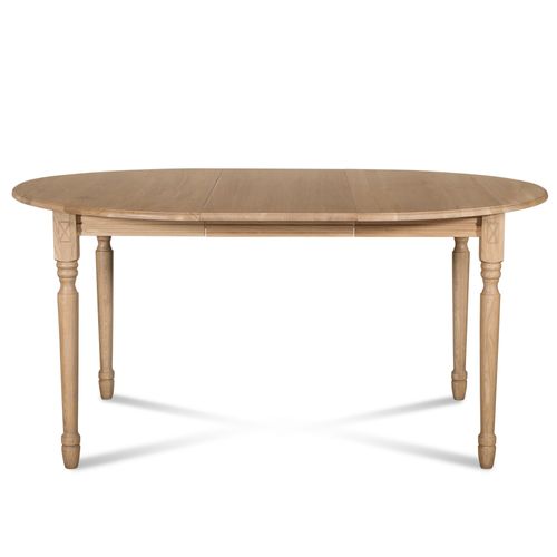 Table Ronde Extensible Pieds Tournés D105 + 4 Chaises Tissu - Victoria