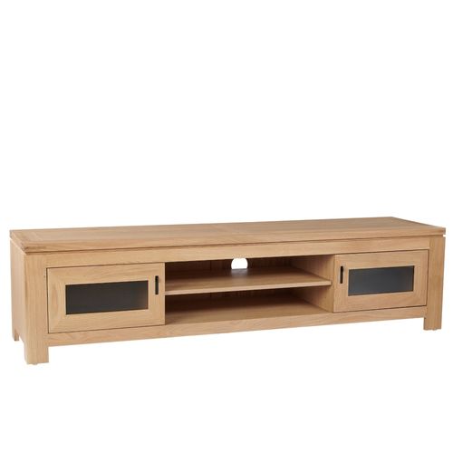 Meuble TV Bas Moderne En Chêne Clair L180 - Boston