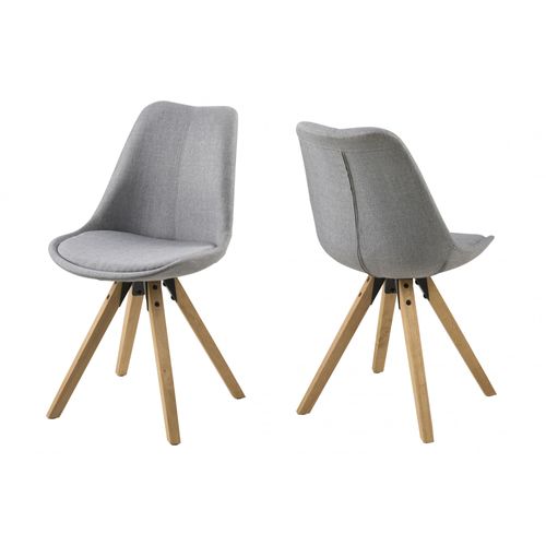 Chaises Modernes Bois Et Tissus (lot De 2) - Earl