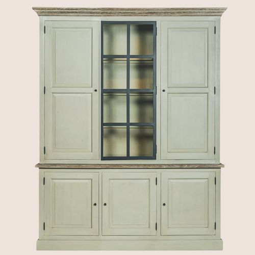 Buffet Vaisselier En Bois 3 Portes Éclairage LED - Villas