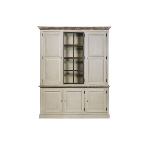 Buffet Vaisselier En Bois 3 Portes Éclairage LED - Villas