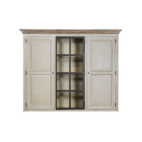 Buffet Vaisselier En Bois 3 Portes Éclairage LED - Villas