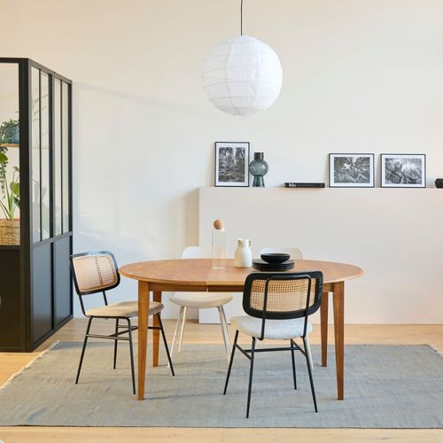 Table Ronde Extensible Bois Chêne Moyen Massif D115 - Victoria